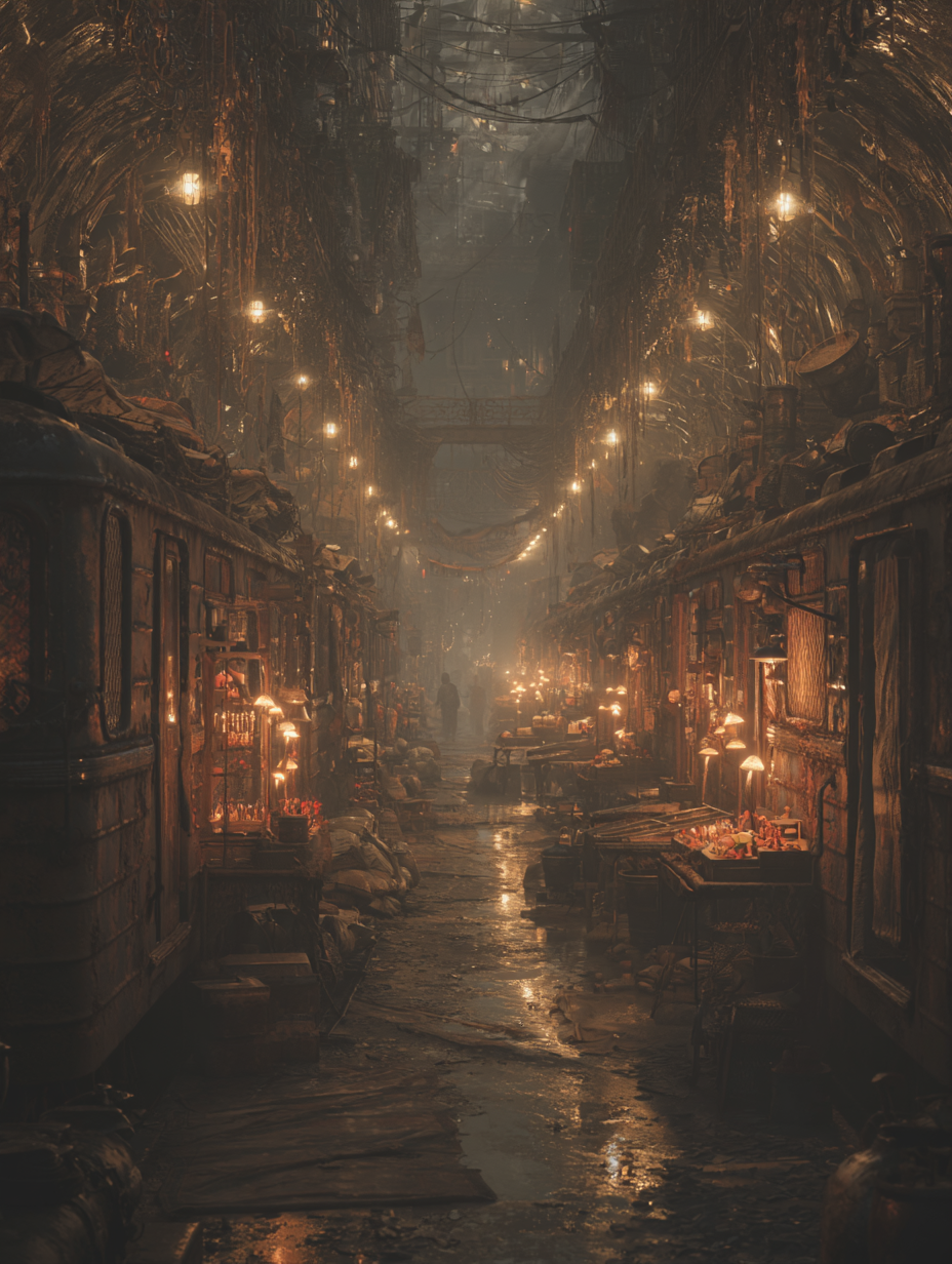 Bezpieczne schronienie wymaga ciągłej pracy, a jedzenie i woda są pozyskiwane dzięki skrajnie desperackim metodom. Stacja metra przerobiona na bazę ocalałych. Uprawa grzybów w podziemiach. Schronienie i przetrwanie po globalnej zagładzie.