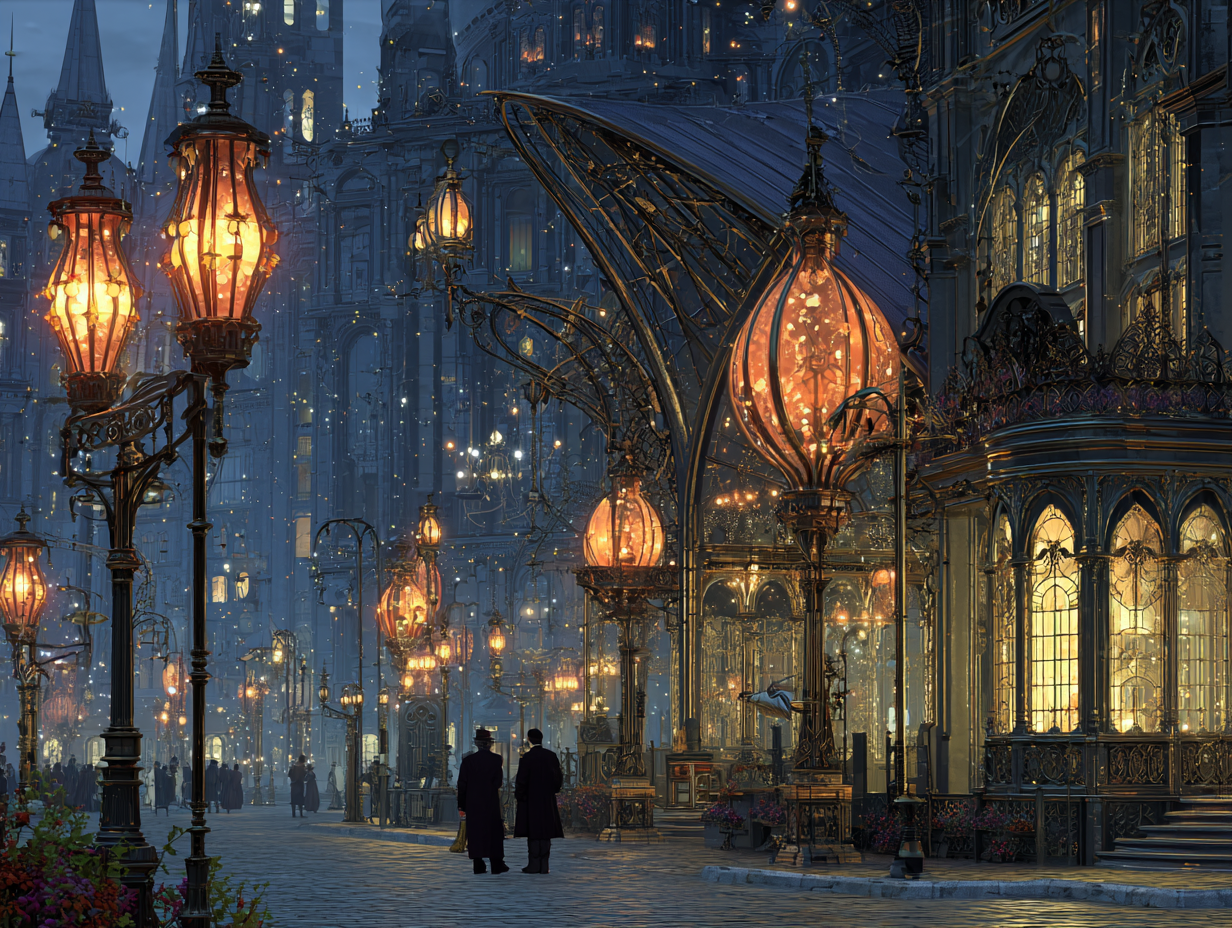 Zegarmistrz w miękkim systemie magii nie opiera się na matematyce. On wsłuchuje się w szept metalu i rezonans kryształów, tworząc maszyny, które z czasem zyskują własną duszę. Wiktoriańska ulica w steampunku o zmroku, gdzie mosiężne latarnie zmieniają kolor światła w zależności od nastroju przechodniów. Soft magic w literaturze, magia w mieście, kreacja świata.