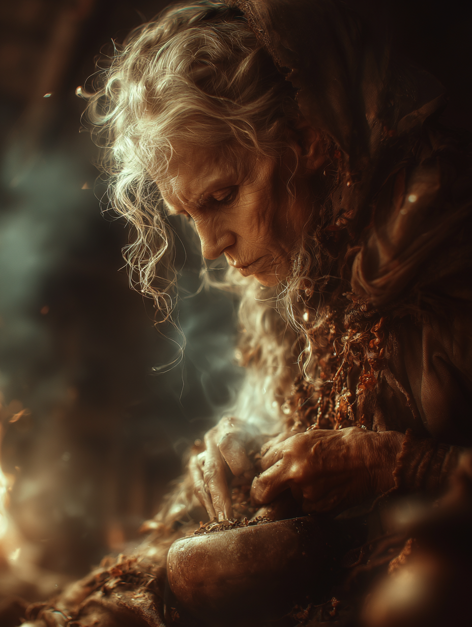 Wiejskie zielarki z precyzją wykorzystywały ten toksyczny grzyb w chłopskiej ginekologii. Stara wiejska szeptucha w zgrzebnych szatach, miażdżąca czarne rożki sporyszu w glinianym moździerzu wewnątrz zadymionej chaty. Mitologia Słowian łączyła doskonałą wiedzę o ciele z brutalną magią agrarną.